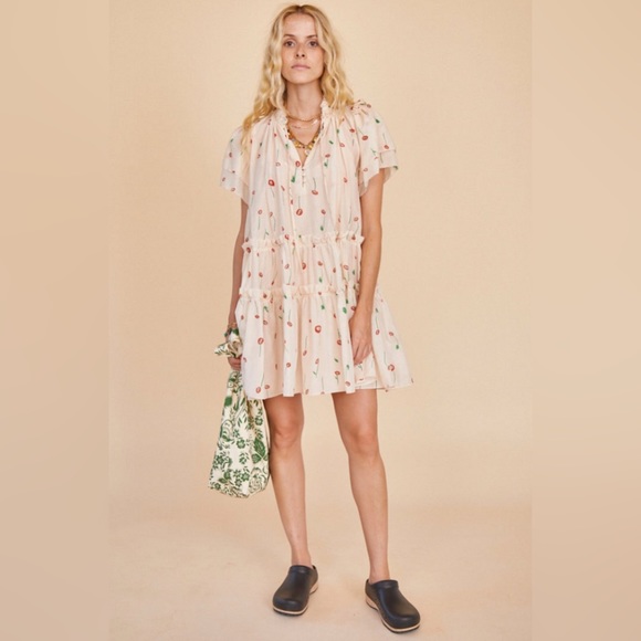 New Hunter Bell Merritt Dress Abstract Floral - Picture 2 of 10